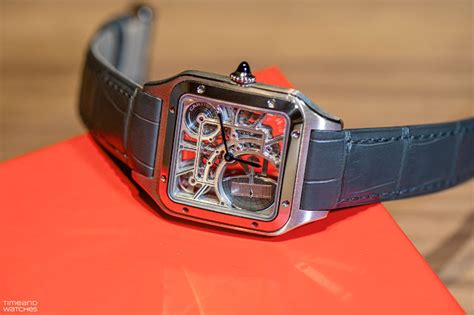 cartier santos dumont carbon skeleton titanium|santos dumont skeleton watches.